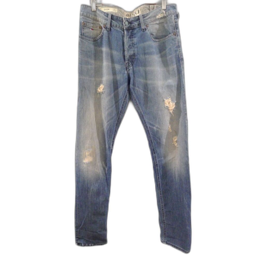 Vintage Tommy Hilfiger Denim Jean 1985 Sid Slim 34x34